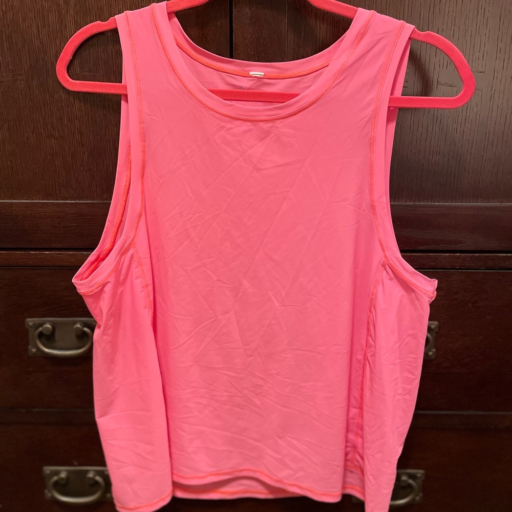 hot pink lululemon cool touch tank